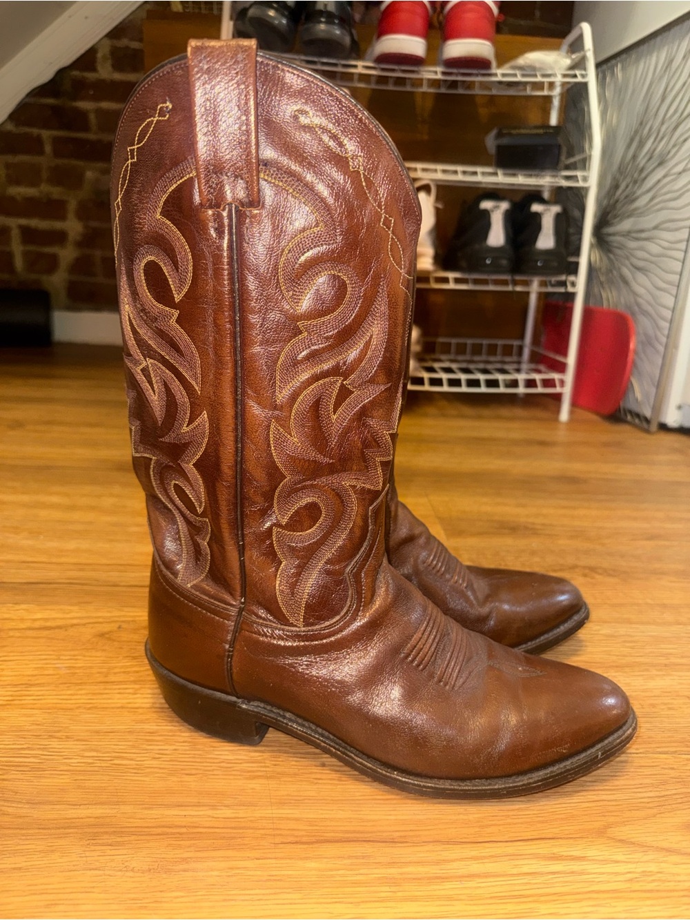 DAN POST MEN'S MIGNON WESTERN BOOTS - ROUND TOE sz 8.5